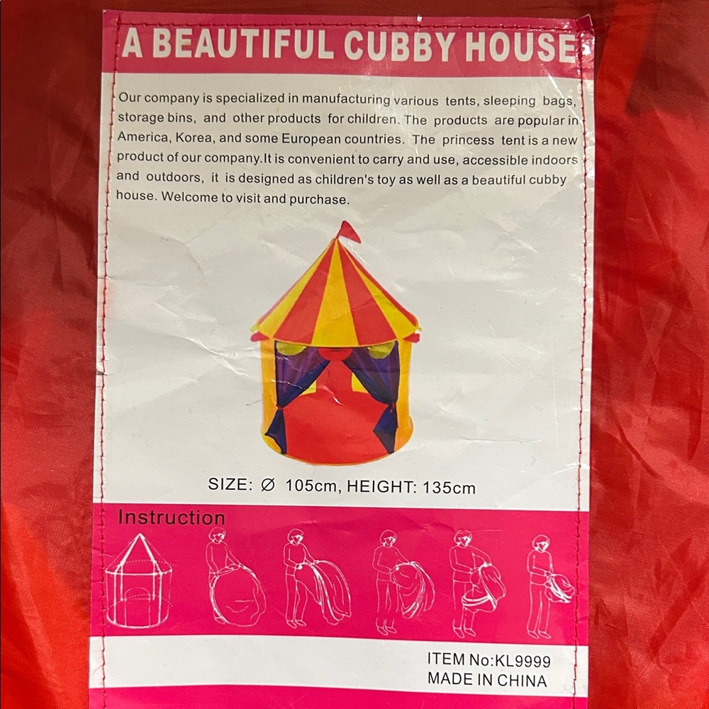 Castle/circus/colourful Play Tent for Kids